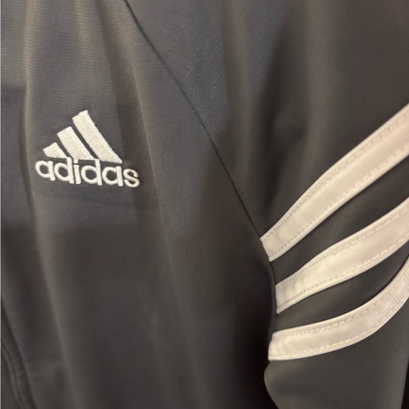 Adidas Dark Gray Jacket with White Accents - Picture 4 of 5